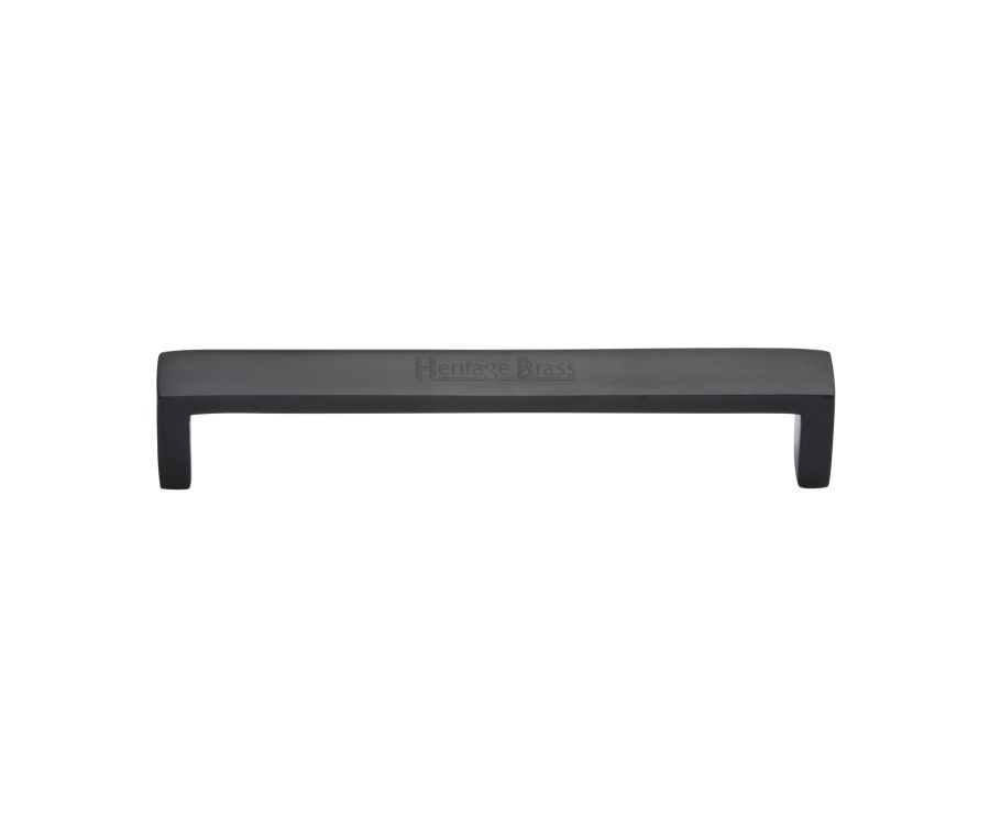 Heritage Brass Matt Black Wide Metro Cabinet Pull Handle 160mm
