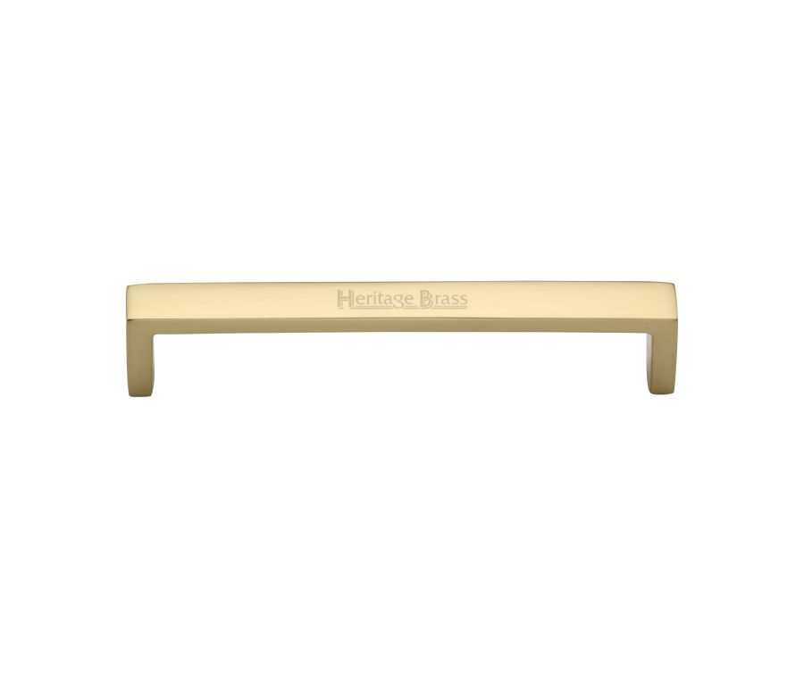 Heritage Brass Polished Brass Wide Metro Cabinet Pull Handle 160mm