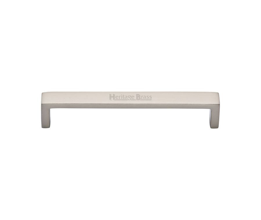 Heritage Brass Satin Nickel Wide Metro Cabinet Pull Handle 160mm