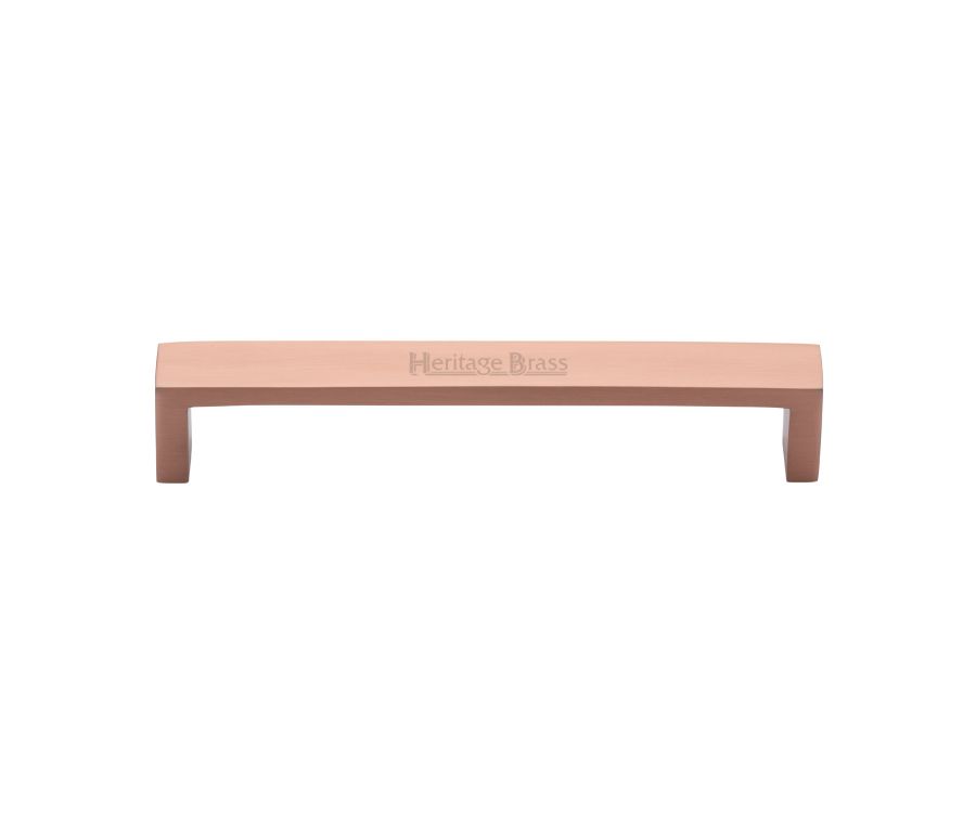 Heritage Brass Satin Rose Gold Wide Metro Cabinet Pull Handle 160mm