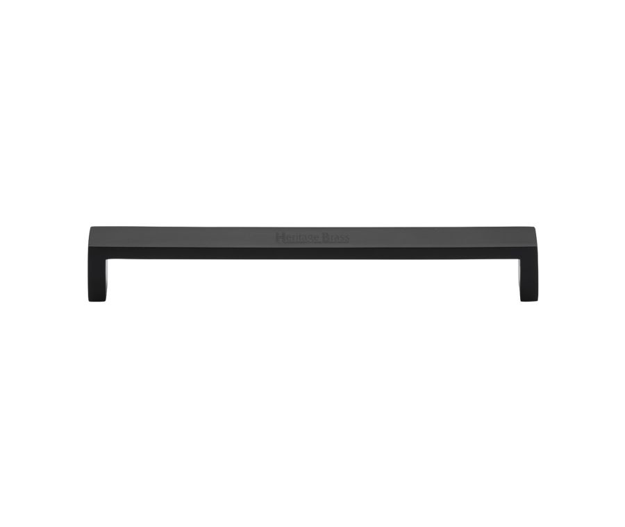 Heritage Brass Matt Black Wide Metro Cabinet Pull Handle 192mm