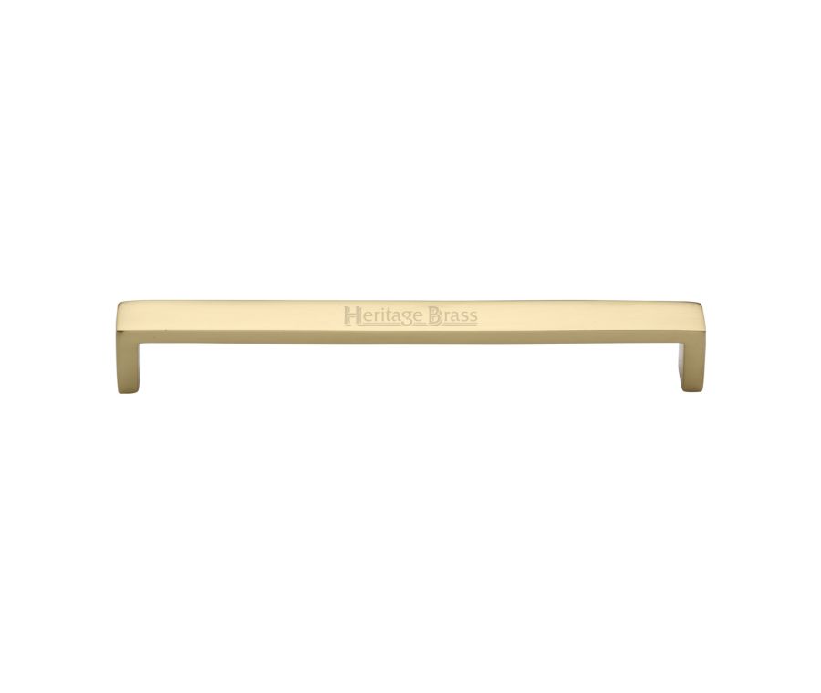 Heritage Brass Polished Brass Wide Metro Cabinet Pull Handle 192mm