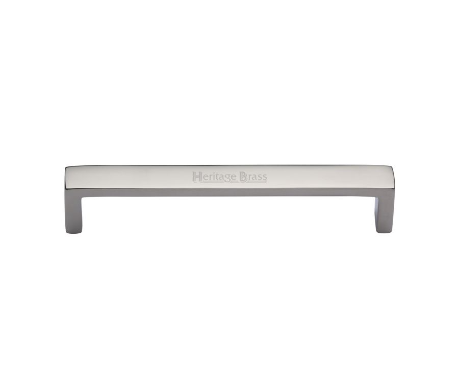 Heritage Brass Polished Nickel Finish Wide Metro Cabinet Pull Handle 192mm