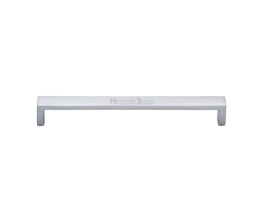 Heritage Brass Satin Chrome Wide Metro Cabinet Pull Handle 192mm