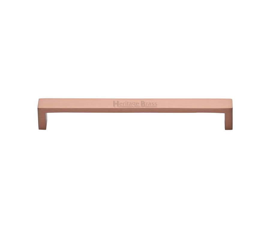 Heritage Brass Satin Rose Gold Wide Metro Cabinet Pull Handle 192mm