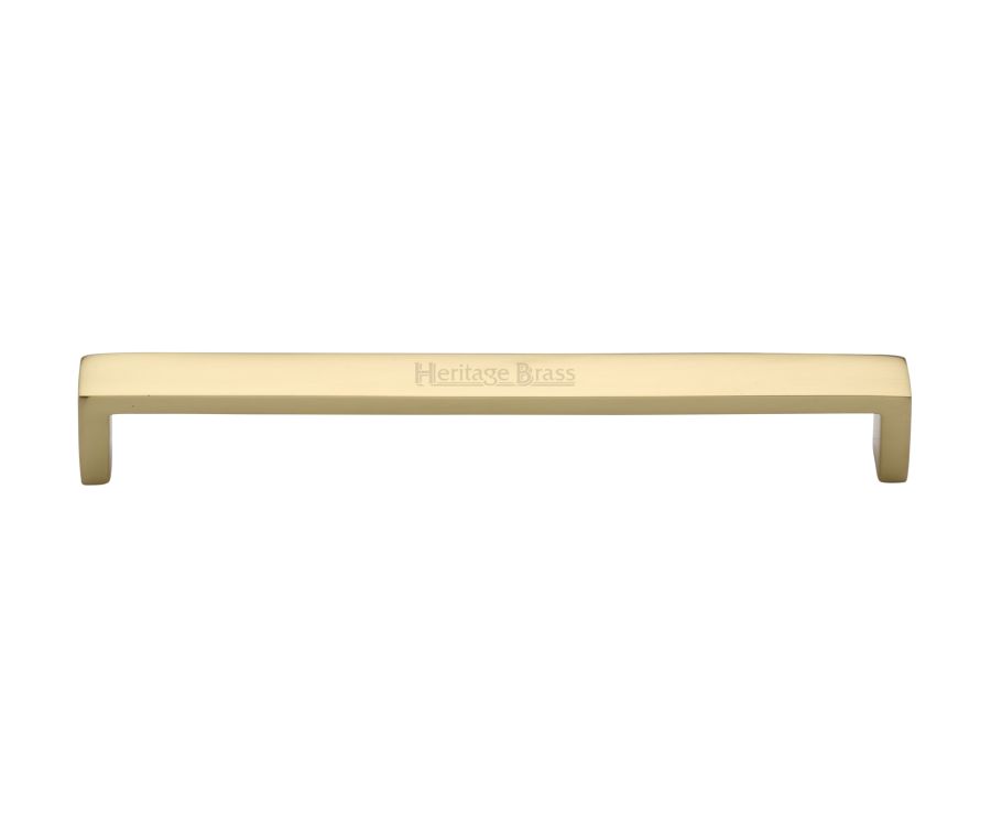 Heritage Brass Polished Brass Wide Metro Cabinet Pull Handle 203mm