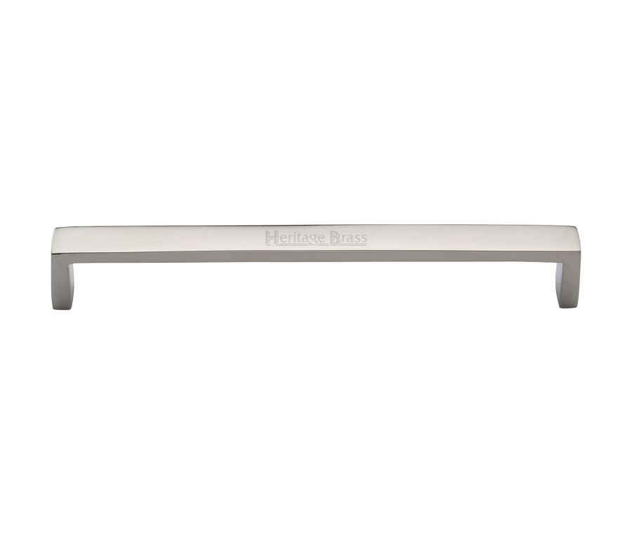 Heritage Brass Polished Nickel Finish Wide Metro Cabinet Pull Handle 203mm