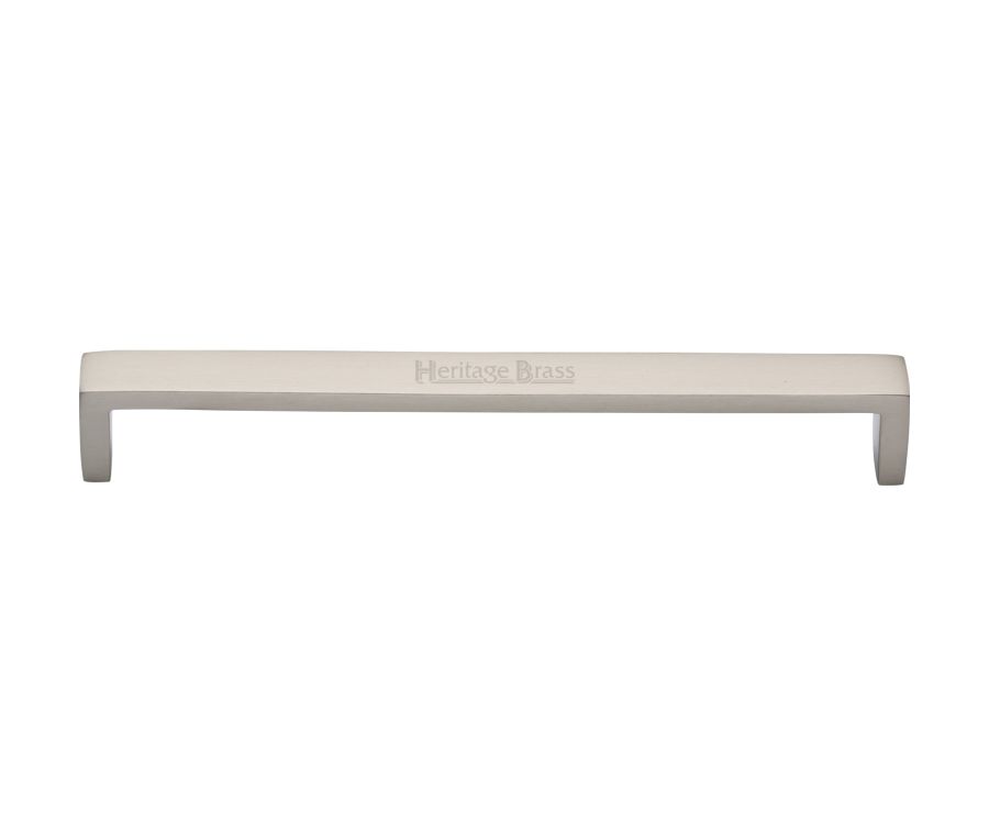 Heritage Brass Satin Nickel Wide Metro Cabinet Pull Handle 203mm
