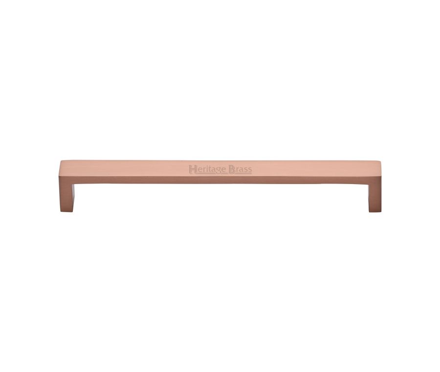 Heritage Brass Satin Rose Gold Wide Metro Cabinet Pull Handle 203mm
