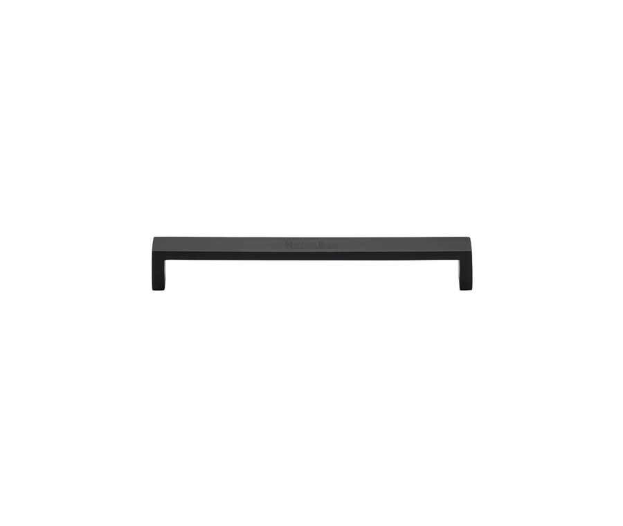 Heritage Brass Matt Black Wide Metro Cabinet Pull Handle 152mm