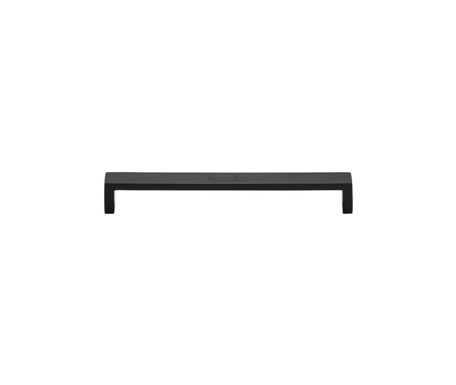 Heritage Brass Matt Black Wide Metro Cabinet Pull Handle 203mm