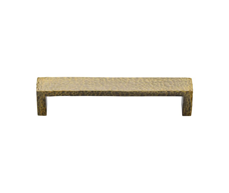 Heritage Brass Antique Brass Hammered Wide Metro Cabinet Pull Handle 160mm
