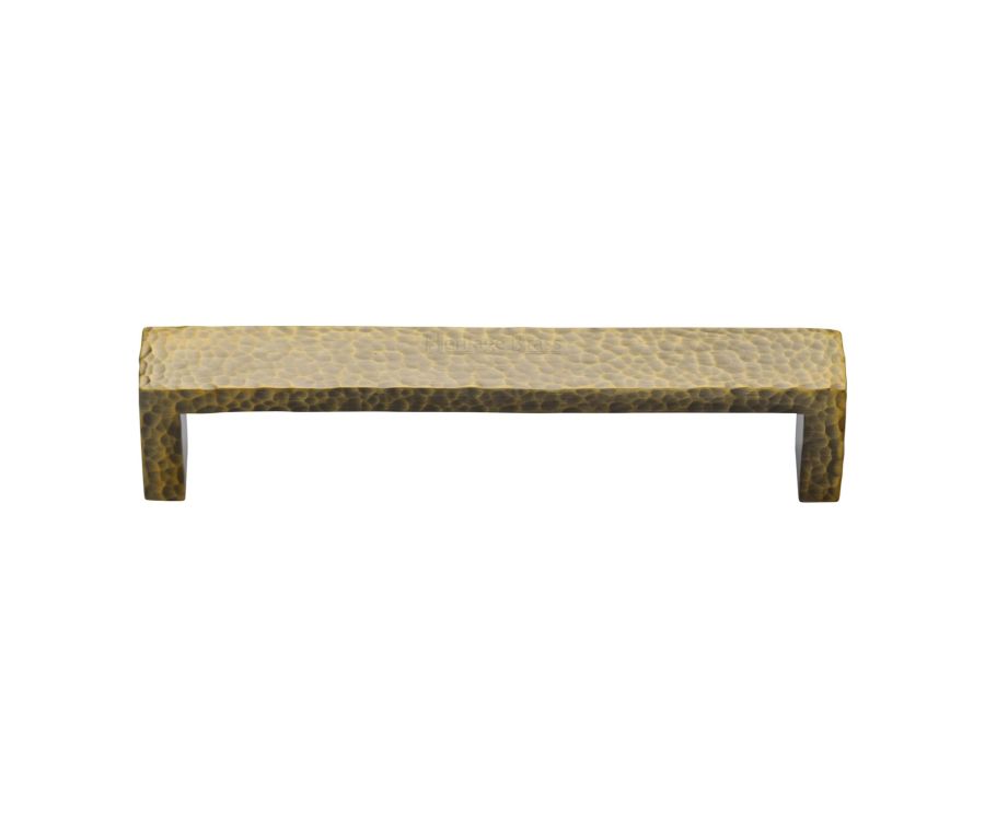 Heritage Brass Antique Brass Hammered Wide Metro Cabinet Pull Handle 192mm