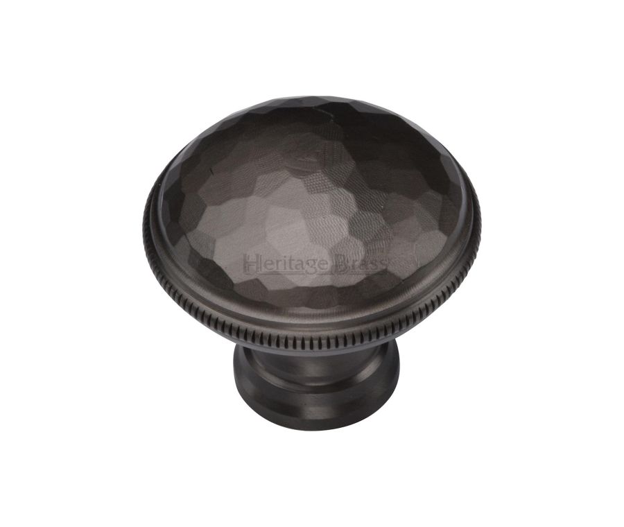 Heritage Brass Matt Bronze Diamond Cut Cabinet Knob. 32mm