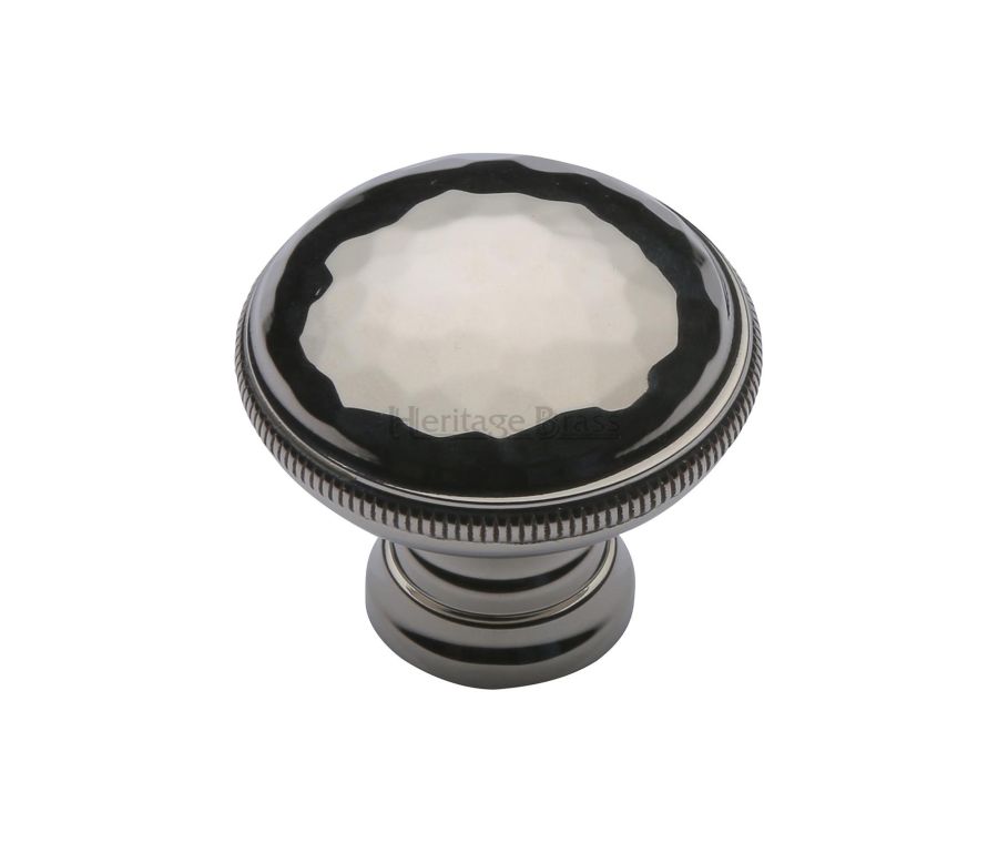 Heritage Brass Polished Nickel Finish Diamond Cut Cabinet Knob. 32mm