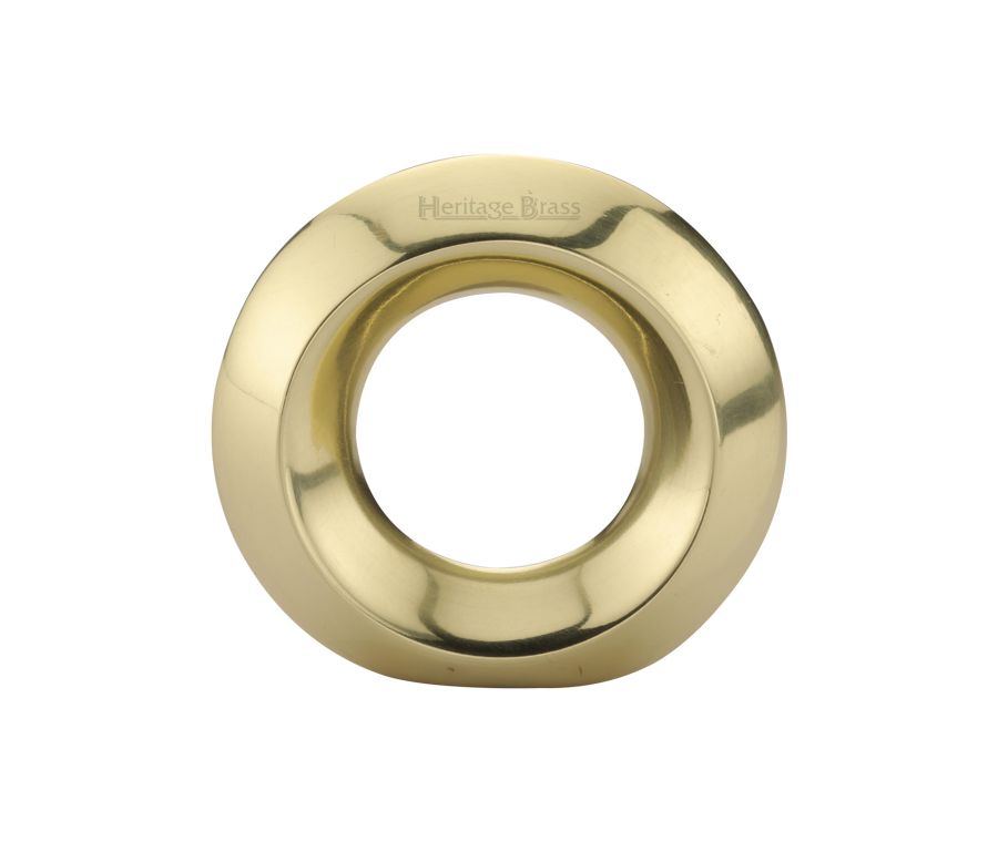 Heritage Brass Polished Brass Round Ring Pull 40mm