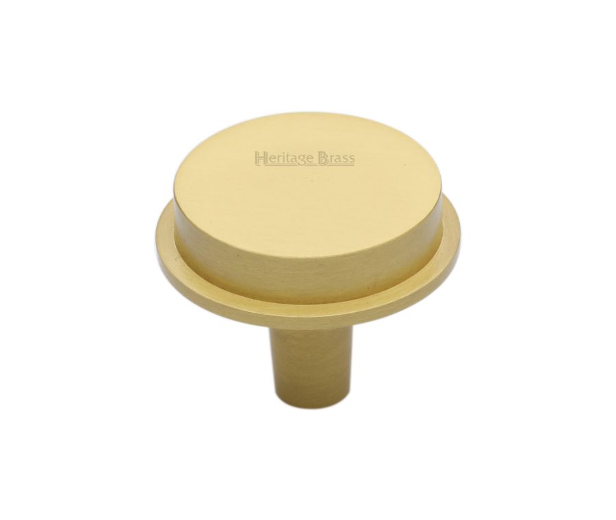 Heritage Brass Satin Brass Flat Round Knob