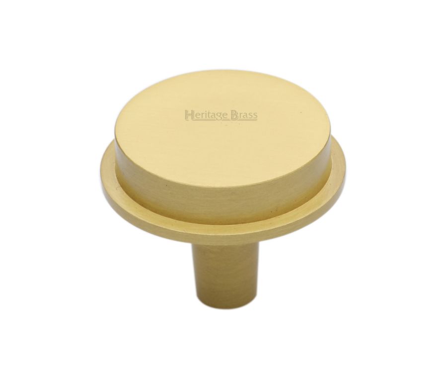 Heritage Brass Satin Brass Flat Round Knob