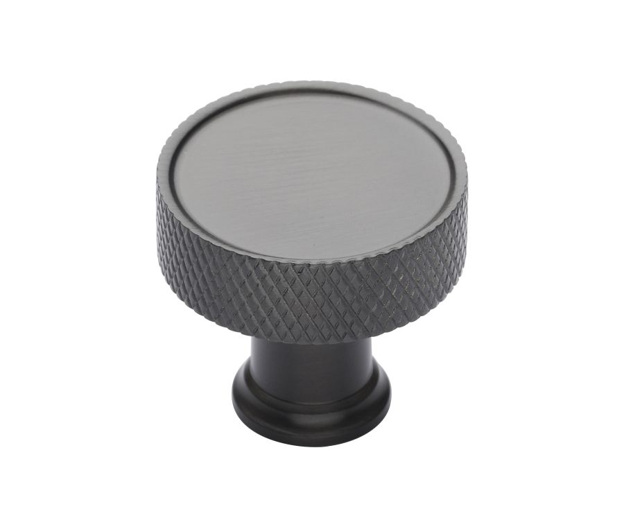 Heritage Brass Matt Bronze Florence Knurled Cabinet Knob 32mm