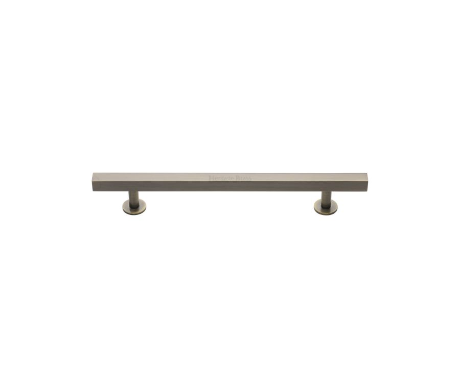 Heritage Brass Antique Brass Offset Square Cabinet Pull 128mm