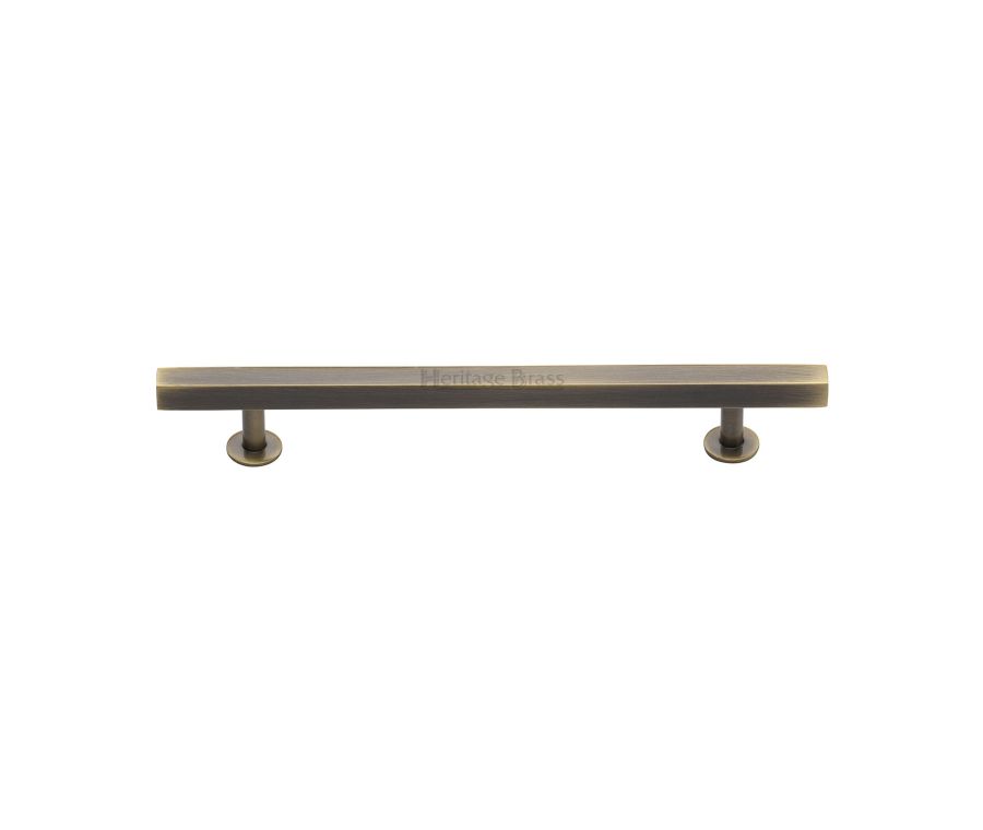 Heritage Brass Antique Brass Offset Square Cabinet Pull 160mm