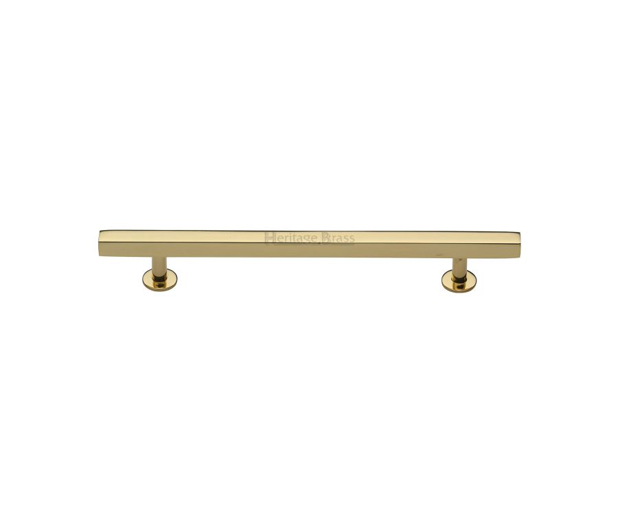 Heritage Brass Polished Brass Offset Square Cabinet Pull 160mm