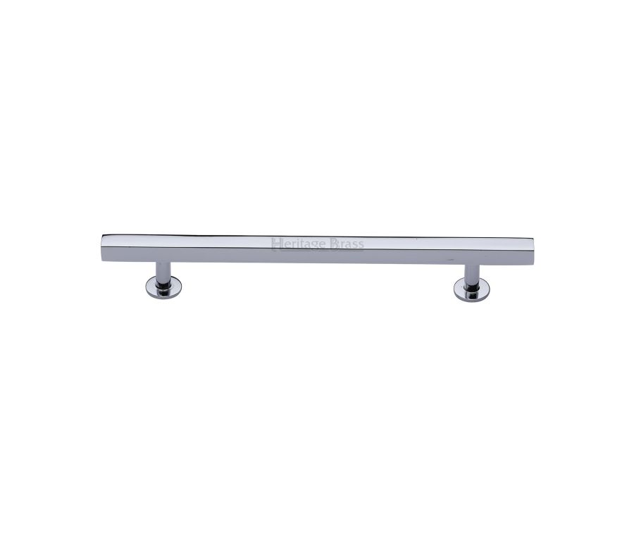 Heritage Brass Polished Chrome Offset Square Cabinet Pull 160mm
