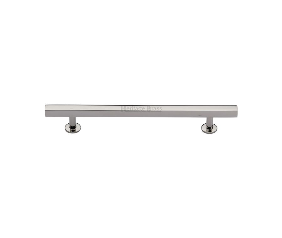 Heritage Brass Polished Nickel Finish Offset Square Cabinet Pull 160mm