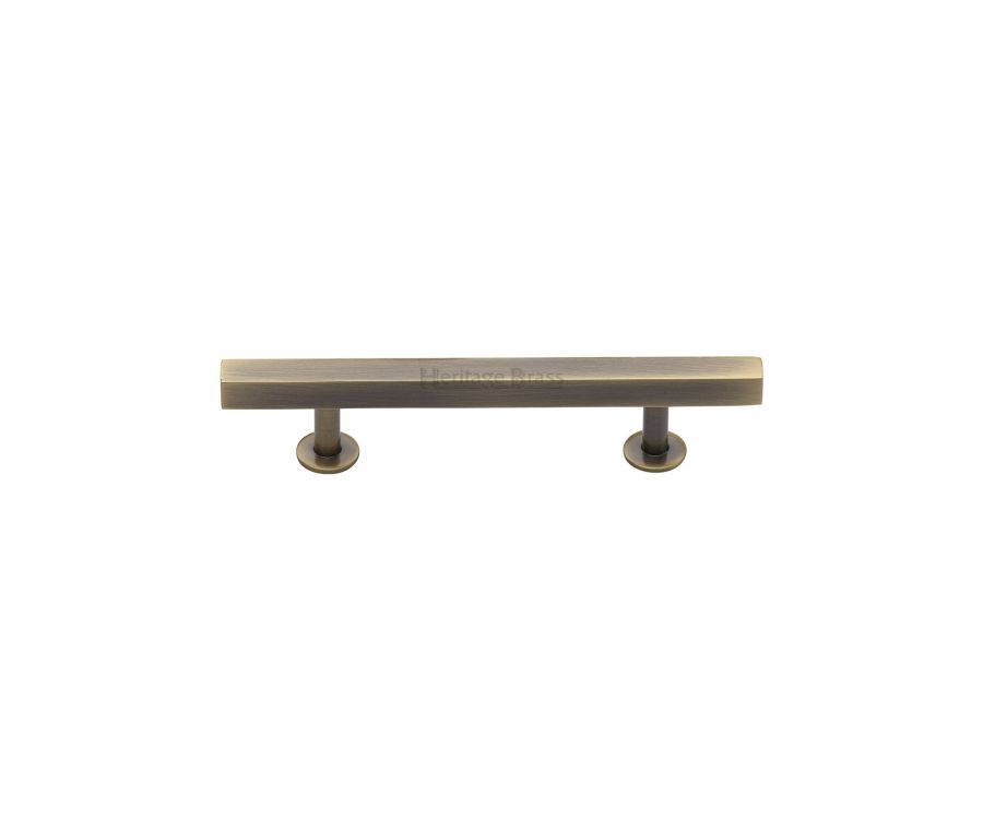 Heritage Brass Antique Brass Offset Square Cabinet Pull 96mm