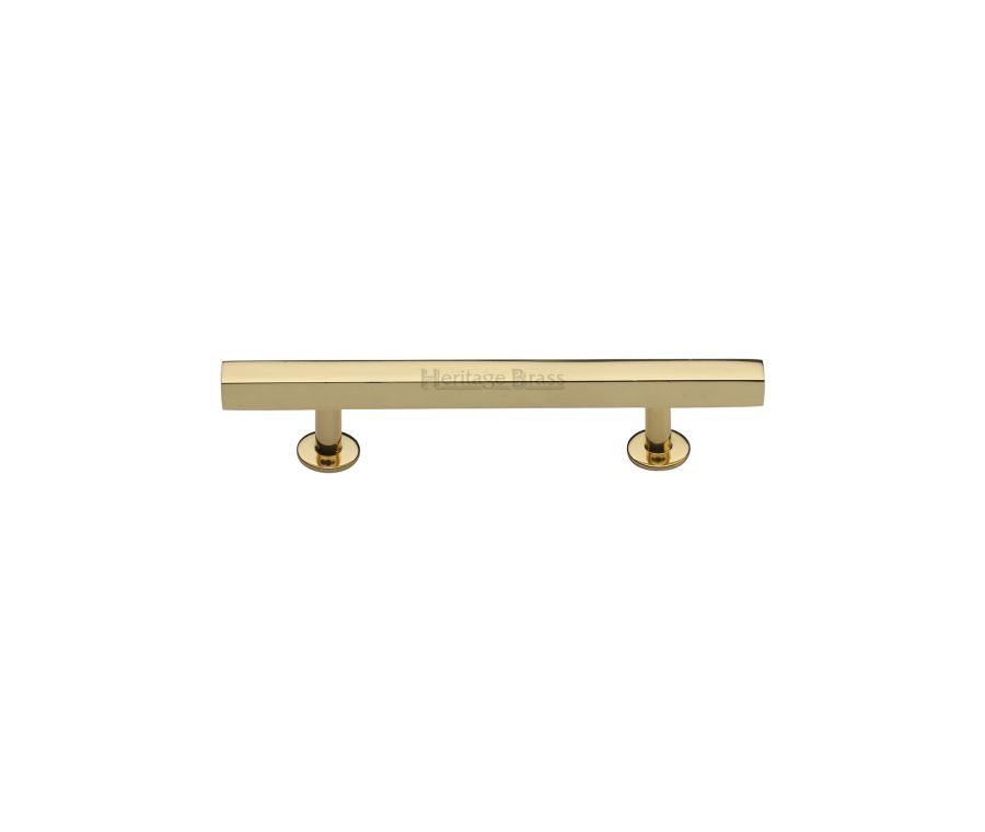 Heritage Brass Polished Brass Offset Square Cabinet Pull 96mm