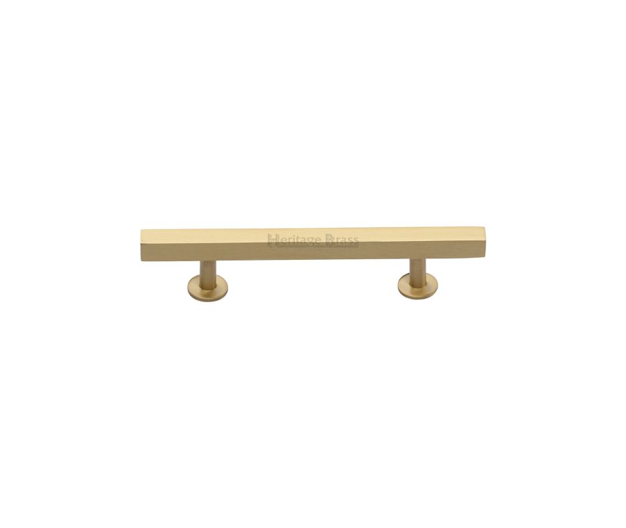 Heritage Brass Satin Brass Offset Square Cabinet Pull 96mm