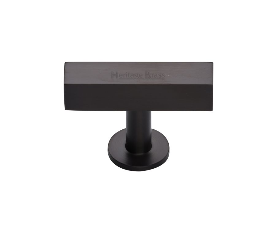 Heritage Brass Matt Bronze Symmetrical Square Cabinet Knob 44mm