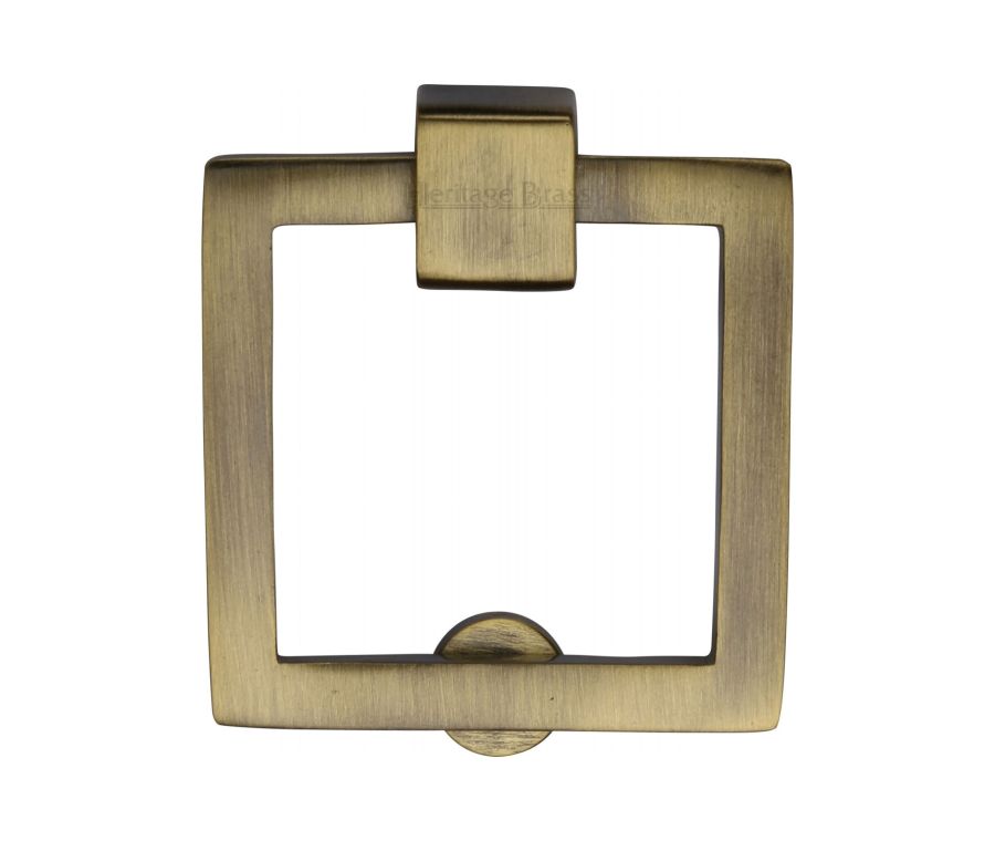Heritage Brass Antique Brass Square Cabinet Drop Pull
