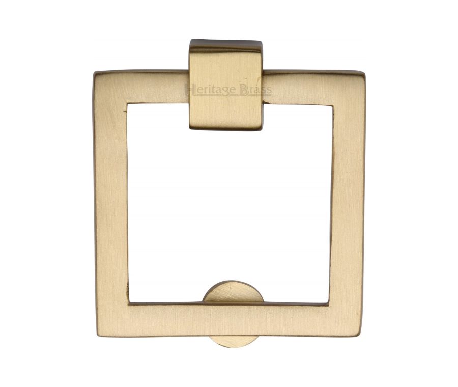Heritage Brass Satin Brass Square Cabinet Drop Pull
