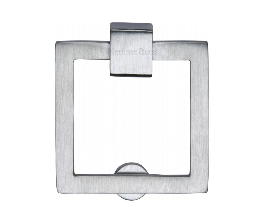 Heritage Brass Satin Chrome Square Cabinet Drop Pull