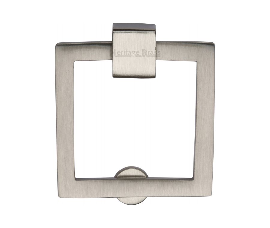 Heritage Brass Satin Nickel Square Cabinet Drop Pull