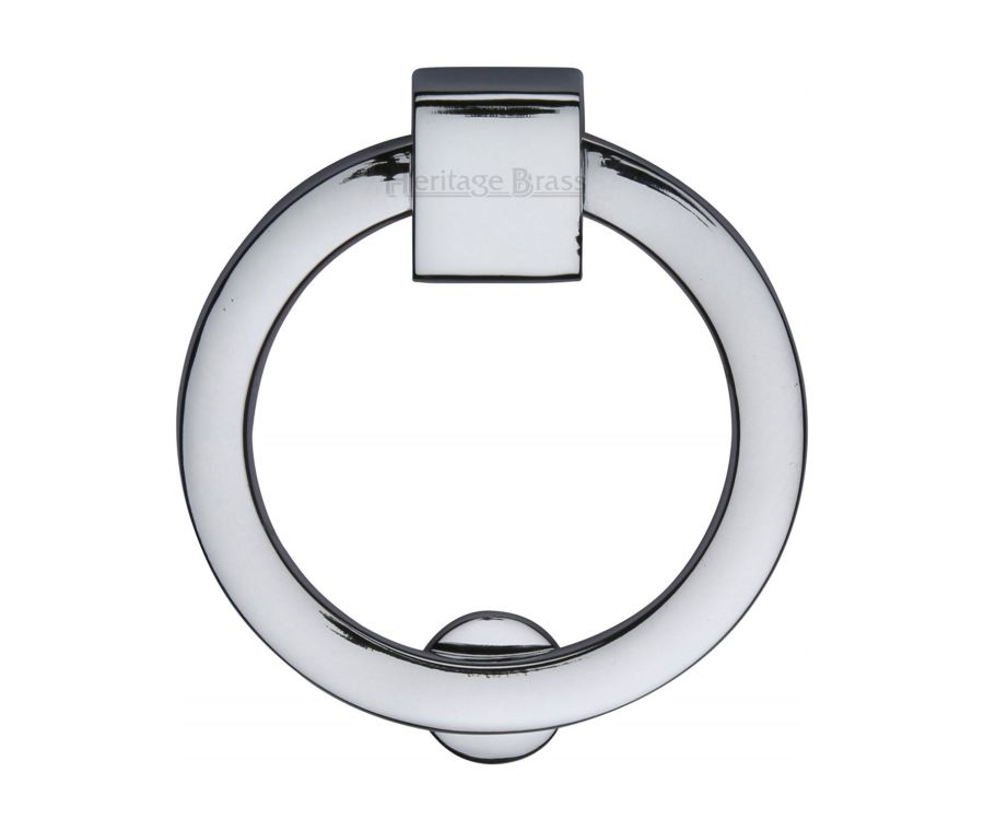 Heritage Brass Polished Chrome Round Cabinet Drop Pull 63mm
