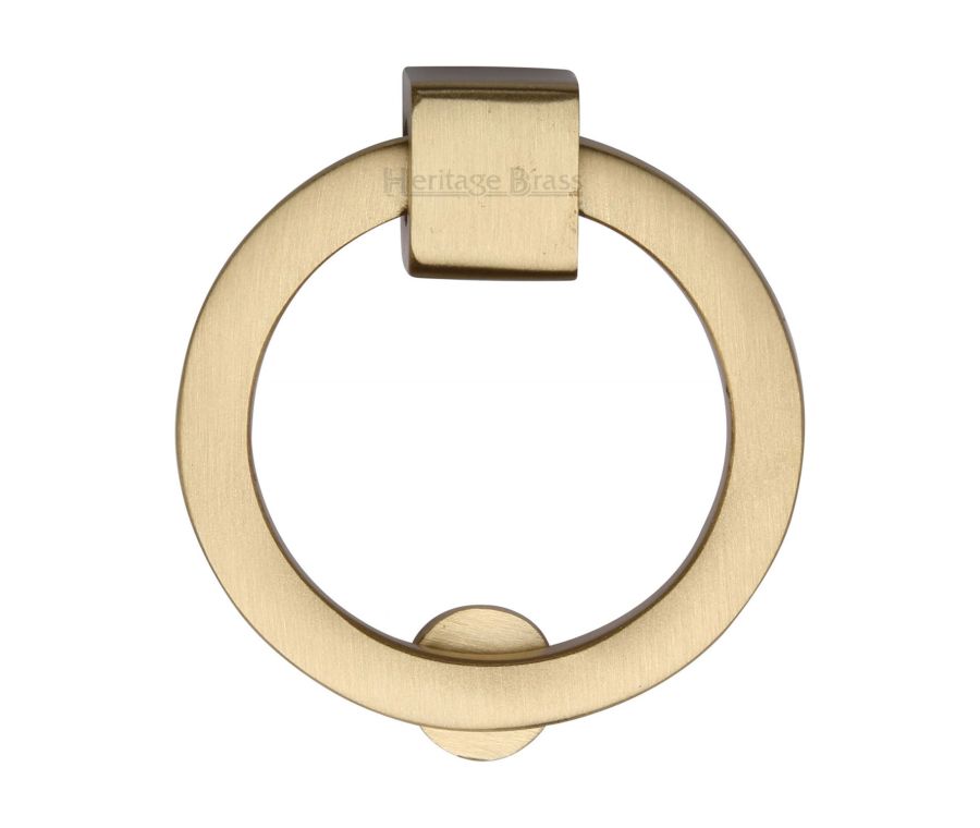 Heritage Brass Satin Brass Round Cabinet Drop Pull 63mm