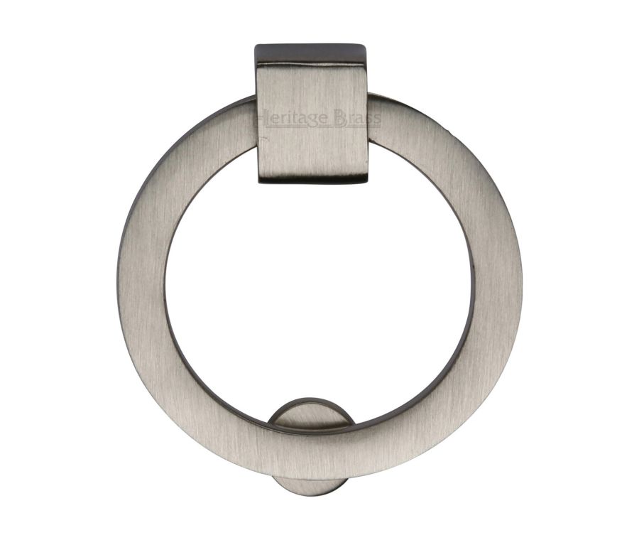 Heritage Brass Satin Nickel Round Cabinet Drop Pull 63mm