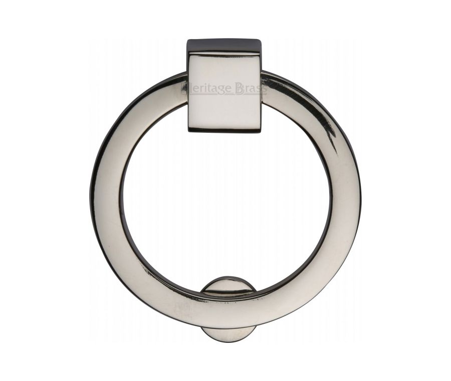 Heritage Brass Polished Nickel Finish Round Cabinet Drop Pull