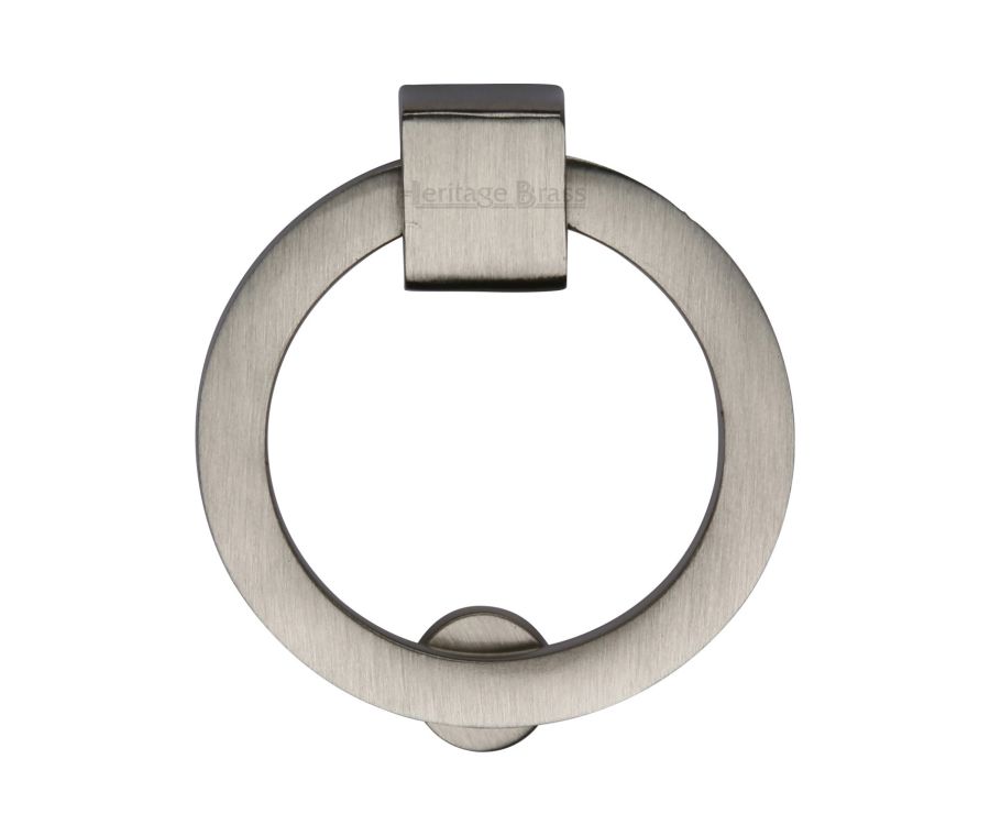 Heritage Brass Satin Nickel Round Cabinet Drop Pull
