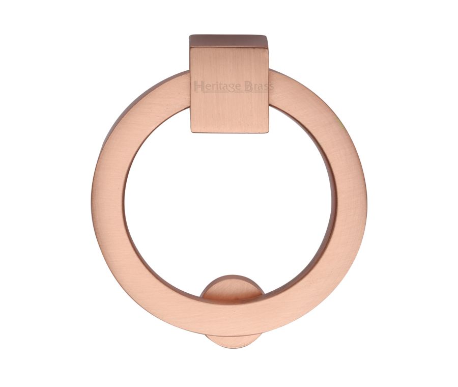 Heritage Brass Satin Rose Gold Round Cabinet Drop Pull