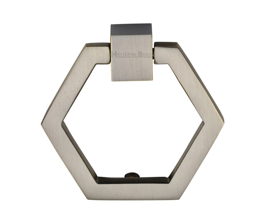 Heritage Brass Antique Brass Hexagon Cabinet Drop Pull 51mm