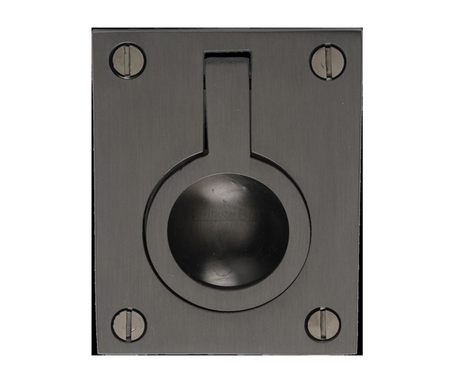 Heritage Brass Matt Bronze Flush Ring Cabinet Pull 50mm