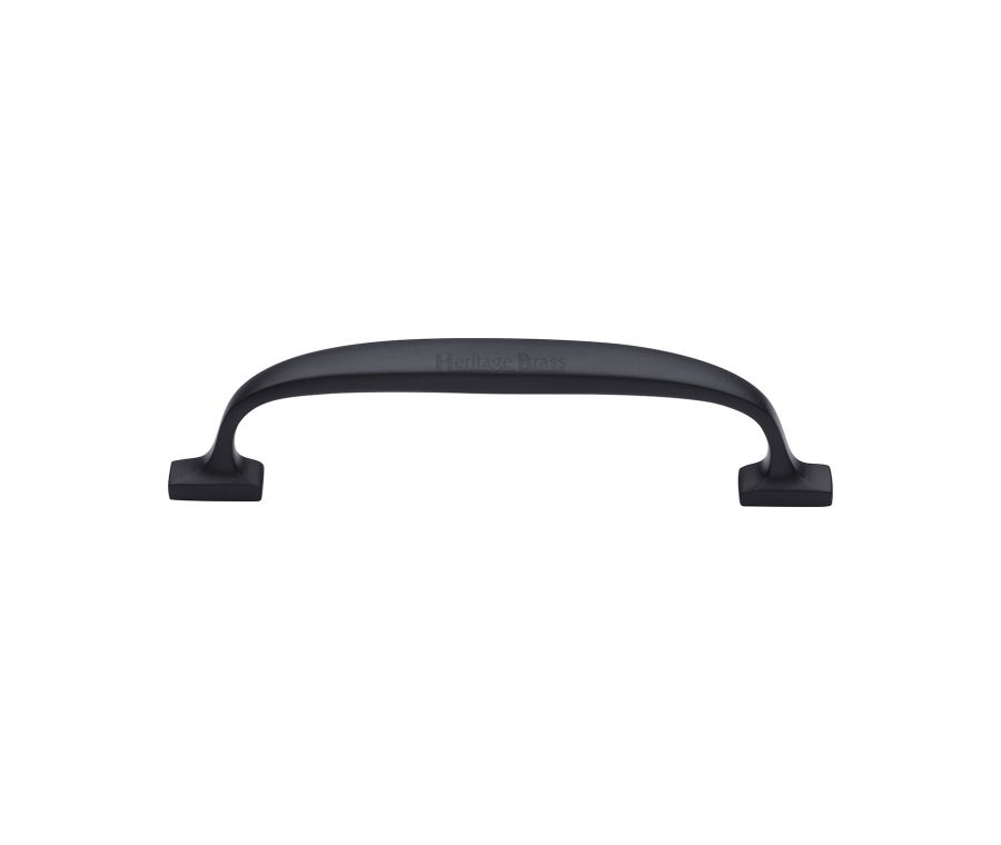 Heritage Brass Matt Black Durham Cabinet Pull Handle 128mm