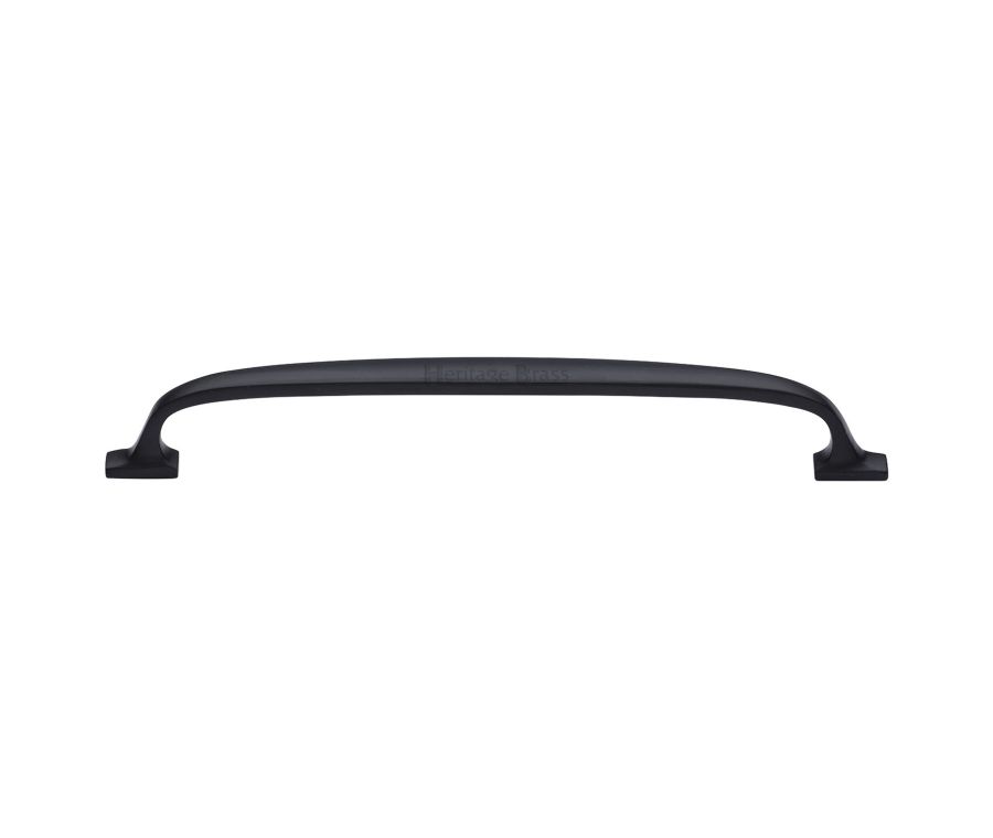Heritage Brass Matt Black Durham Cabinet Pull Handle 203mm