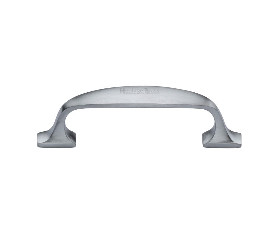 Heritage Brass Satin Chrome Durham Cabinet Pull Handle 76mm