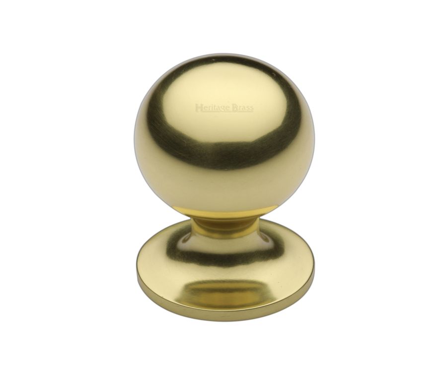Heritage Brass Polished Brass Ball Cabinet Knob 25mm