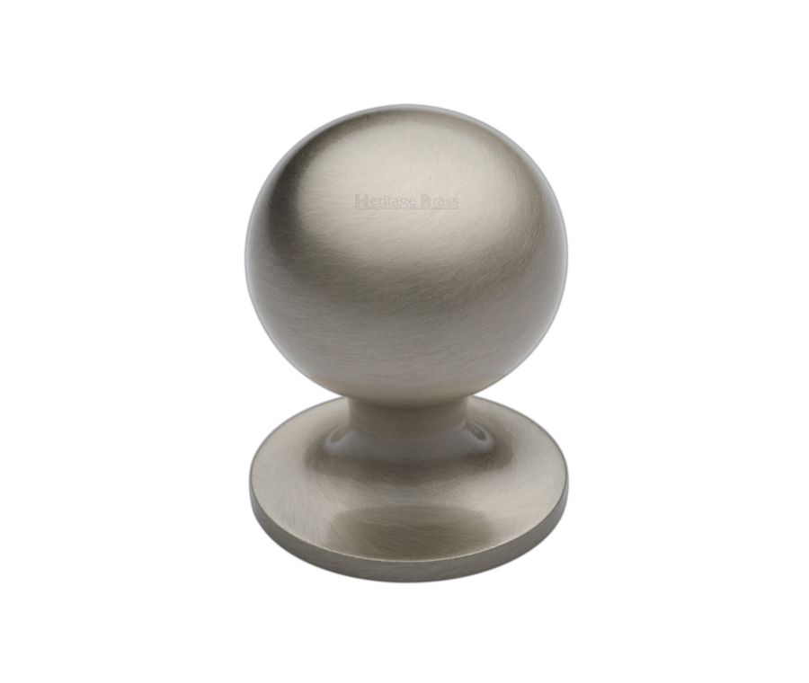 Heritage Brass Satin Nickel Ball Cabinet Knob 25mm