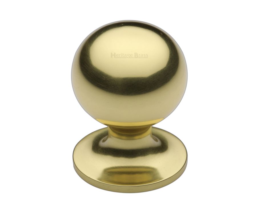 Heritage Brass Polished Brass Ball Cabinet Knob 32mm